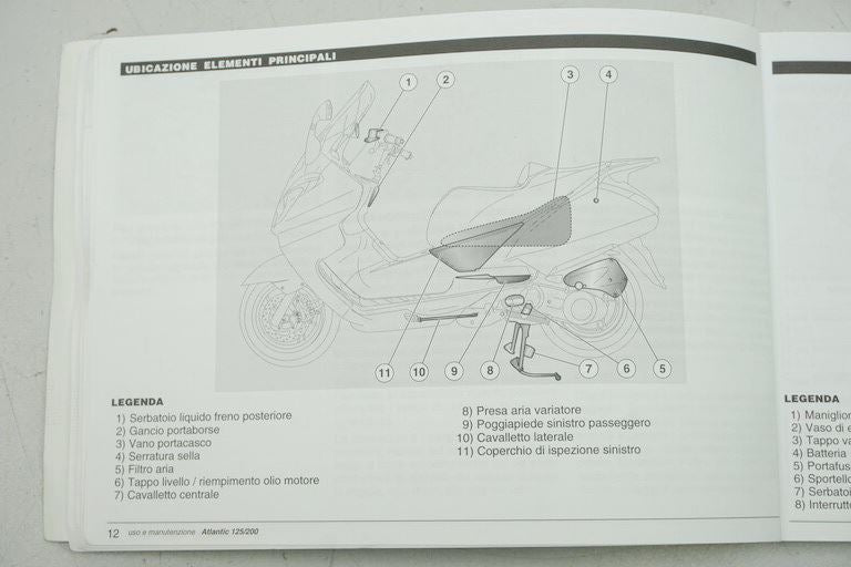 MANUAL DE INSTRUCCIONES APRILIA ATLANTIC 125-200 / 03-05