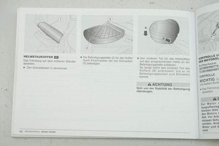 MANUAL DE INSTRUCCIONES APRILIA ATLANTIC 125-200 / 03-05