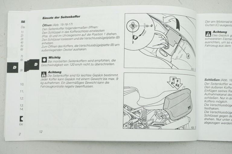HANDBUCH BEDIENUNGSANLEITUNG DUCATI SPORT TOURING