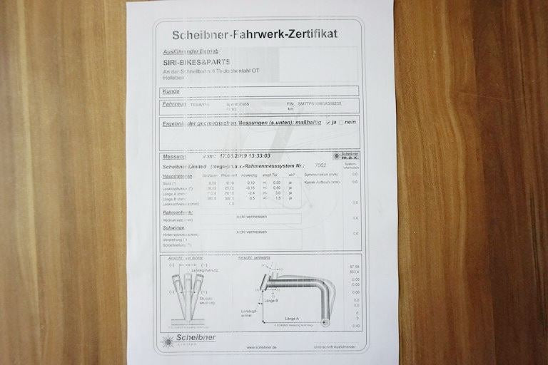 TRIUMPH SPRINT ST T695 955i RAHMEN & BRIEF FRAME - VERMESSUNGSPROTOKOLL