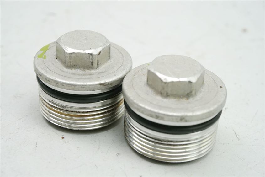 HONDA NSR 125 JC22 TAPONES DE HORQUILLA TORNILLOS HORQUILLA TAPÓN CUBIERTA DE HORQUILLA