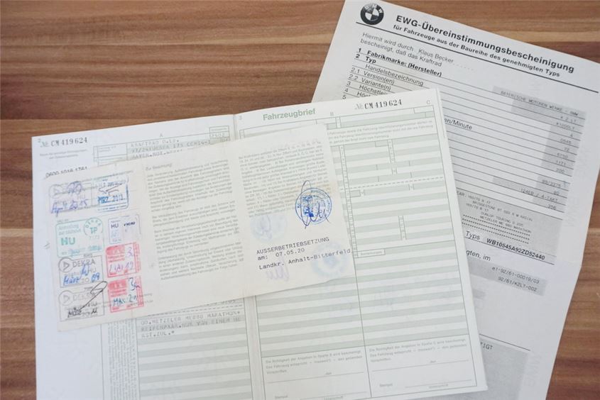 BMW K 1200 LT A K2LT FRAME & REGISTRATION COC DOCUMENTS FRAME - MEASUREMENT PROTOCOL
