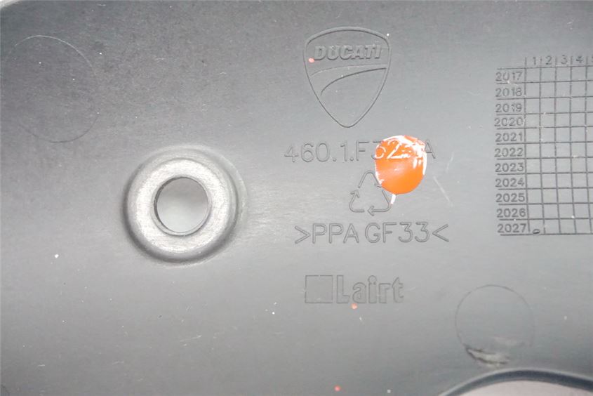 DUCATI SUPERSPORT 939 ABDECKUNG KRÜMMER HINTEN RECHTS COVER HITZESCHUTZ