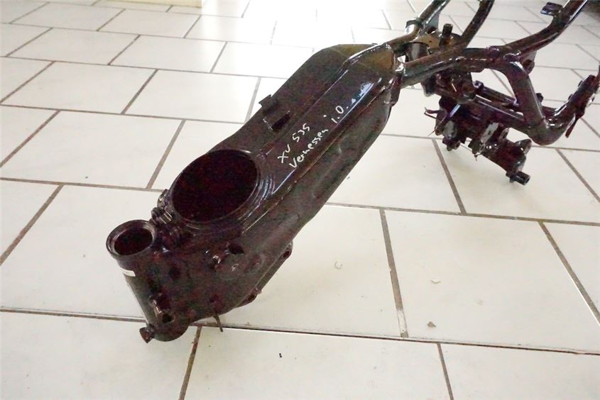 YAMAHA XV 535 VIRAGO RAHMEN & BRIEF FRAME - UNFALLFREI & VERMESSUNGSPROTOKOLL
