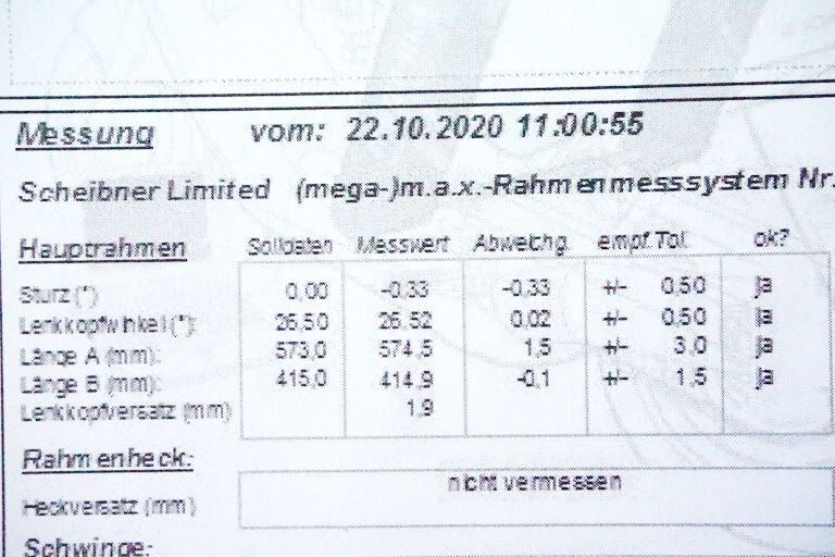 MZ / MUZ SX 125 SNZ1SX (SM) RAHMEN & BRIEF - UNFALLFREI & VERMESSUNGSPROTOKOLL