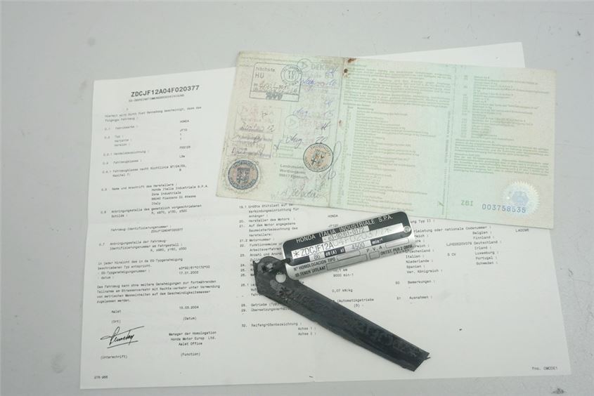 HONDA FES 125 JF12 PANTHEON CHASIS Y PAPELES PLACA COC DOCUMENTOS