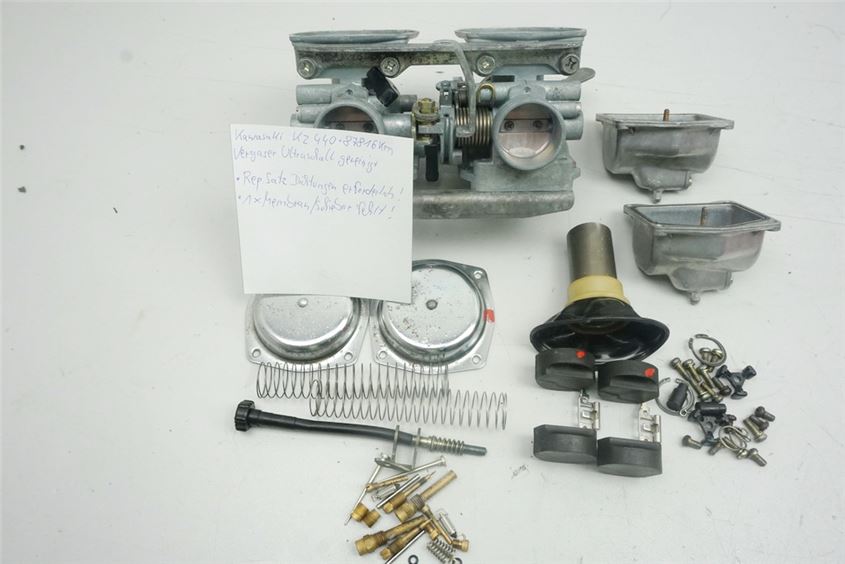 KAWASAKI Z 440 KZ 440 A D CARBURADOR VÁLVULA DE MARIPOSA MEMBRANA - LIMPIADO POR ULTRASONIDOS