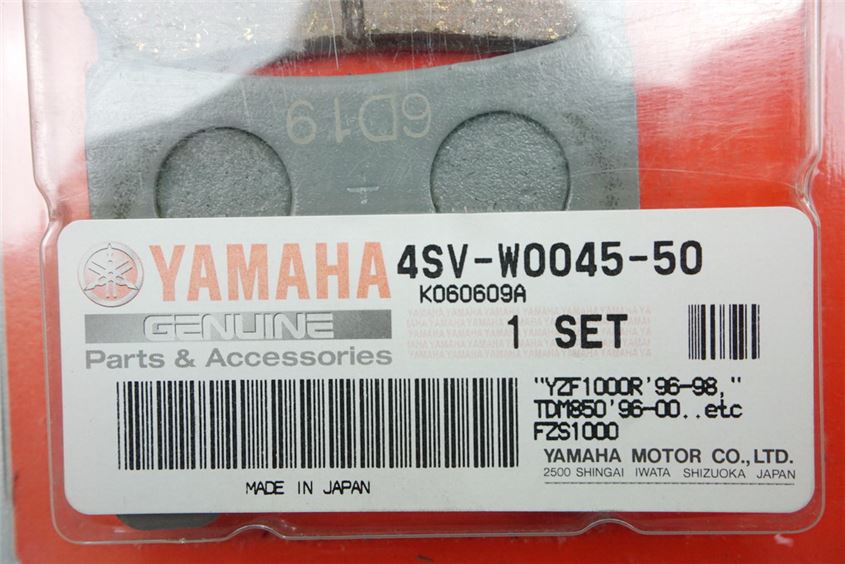 PASTILLAS DE FRENO YAMAHA YZF 1000 R TDM 850 FZS 1000 - PASTILLAS DE FRENO 4SV-W0045-50