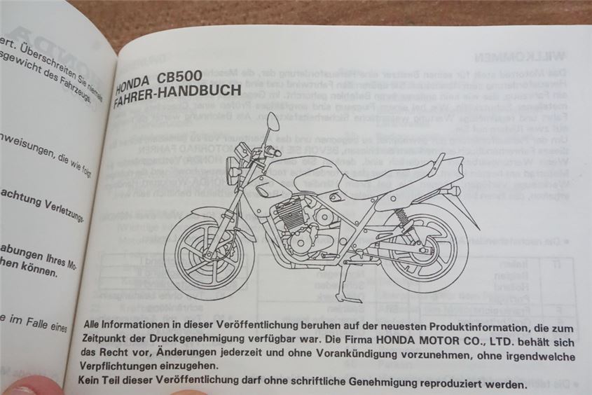 HONDA CB 500 PC26 MANUAL DEL PROPIETARIO MANUAL DE INSTRUCCIONES GUÍA DEL USUARIO