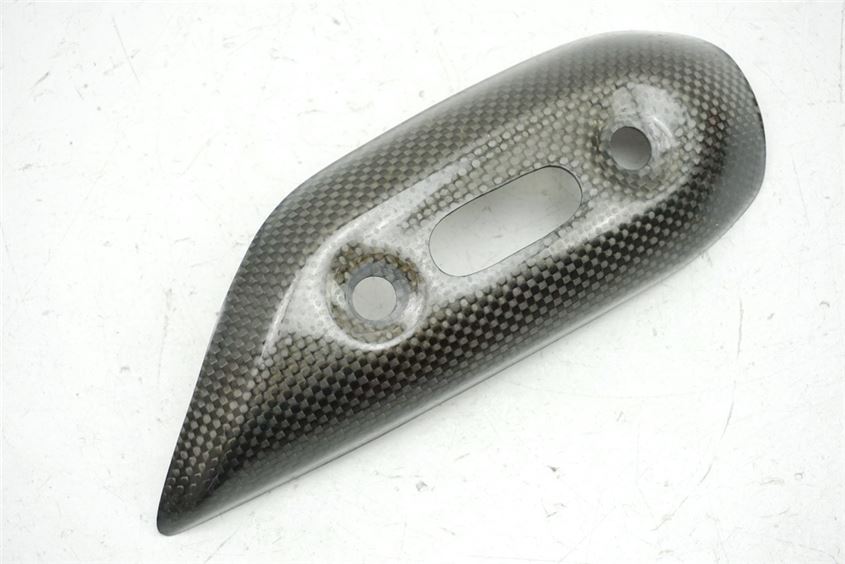 DUCATI MONSTER 1100 EVO ABS M5 CUBIERTA COLECTOR DE ESCAPE CARBONO PROTECCIÓN TÉRMICA TAPA