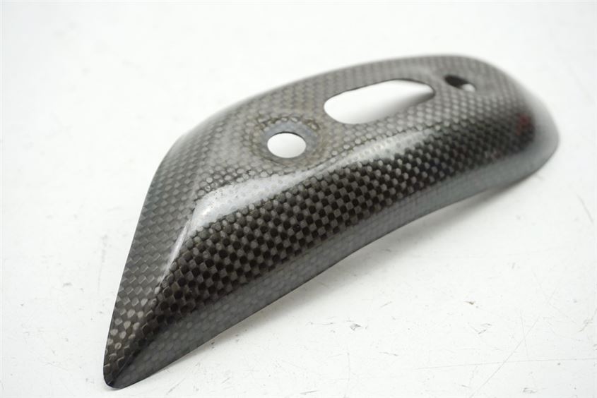 DUCATI MONSTER 1100 EVO ABS M5 CUBIERTA COLECTOR DE ESCAPE CARBONO PROTECCIÓN TÉRMICA TAPA