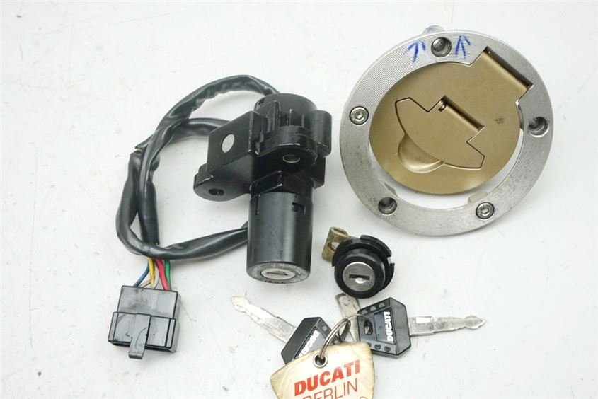 DUCATI 750 SS ie SCHLOßSATZ ZÜNDSCHLOß TANKDECKEL + 2 SCHLÜSSEL