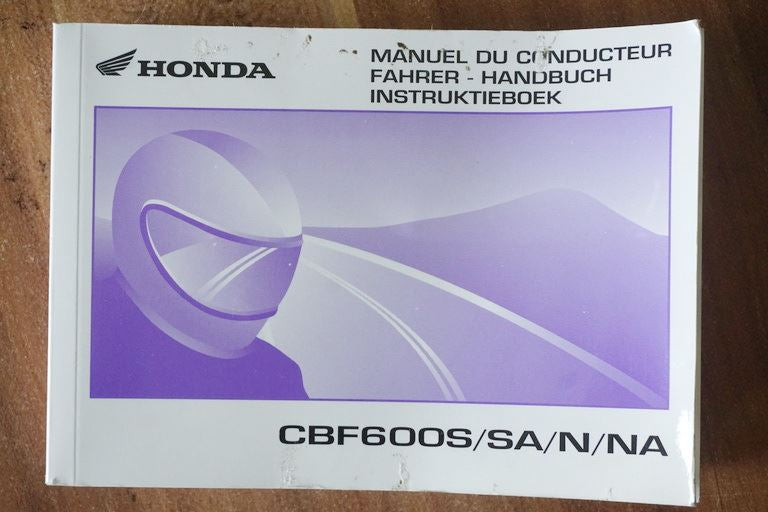 HONDA CBF 600 NABS PC38 MANUAL DEL CONDUCTOR MANUAL DE INSTRUCCIONES MANUAL