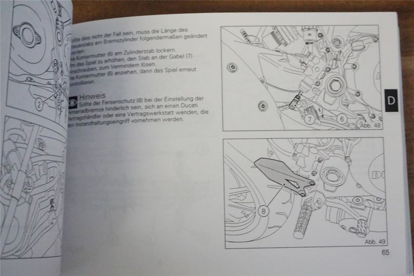 DUCATI MONSTER 1100 EVO ABS M5 BETRIEBSANLEITUNG HANDBUCH BEDIENUNGSANLEITUNG