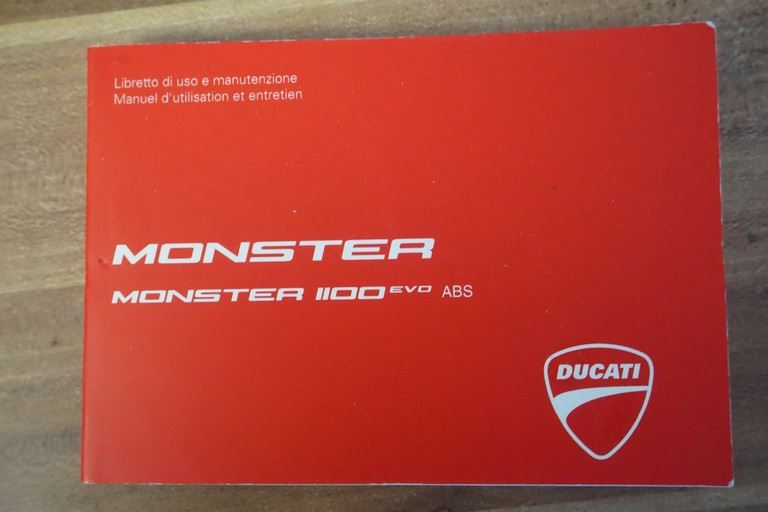 DUCATI MONSTER 1100 EVO ABS M5 MANUAL DE INSTRUCCIONES MANUAL DEL PROPIETARIO IT & FR